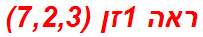 ראה 1זן (7,2,3)