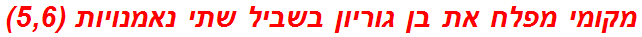 מקומי מפלח את בן גוריון בשביל שתי נאמנויות (5,6)