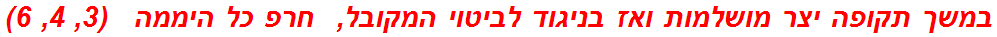 במשך תקופה יצר מושלמות ואז בניגוד לביטוי המקובל,  חרפ כל היממה   (3, 4, 6)