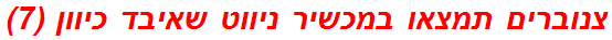 צנוברים תמצאו במכשיר ניווט שאיבד כיוון (7)