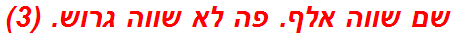 שם שווה אלף. פה לא שווה גרוש. (3)