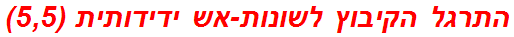 התרגל הקיבוץ לשונות-אש ידידותית (5,5)