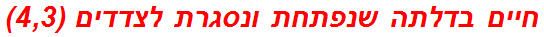 חיים בדלתה שנפתחת ונסגרת לצדדים (4,3)