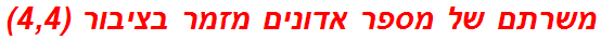 משרתם של מספר אדונים מזמר בציבור (4,4)