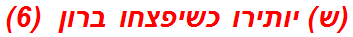 (ש) יותירו כשיפצחו ברון  (6)