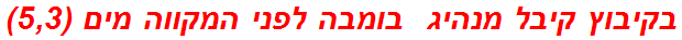 בקיבוץ קיבל מנהיג  בומבה לפני המקווה מים (5,3)