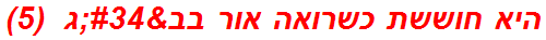 היא חוששת כשרואה אור בב"ג  (5)