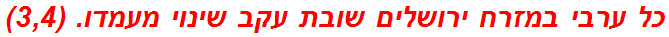 כל ערבי במזרח ירושלים שובת עקב שינוי מעמדו. (3,4)